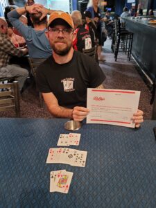 Aaron Fontaine was beaten with AAA44 by AAAJJ to win his Bally's $100 voucher